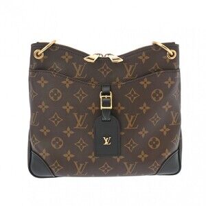 Louis Vuitton Monogram Odeon NM Brown Noir Black Canvas Shoulder Bag